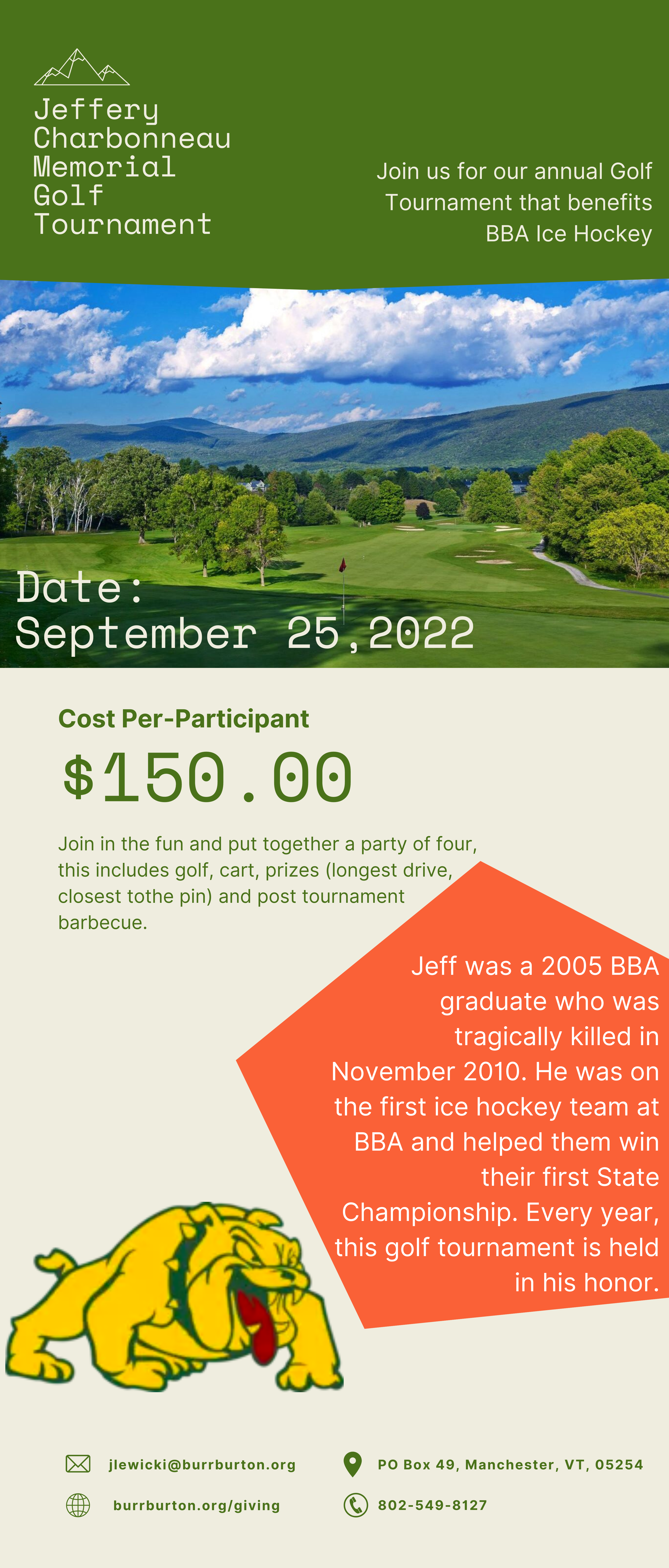Events Calendar Golf Tournament