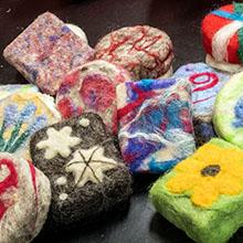 Handmade for the Holidays: Making Decorative Felted Goat Milk Soap Scrubbies
